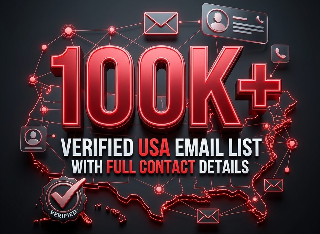100K+ Verified USA Email List With Full Contact Details