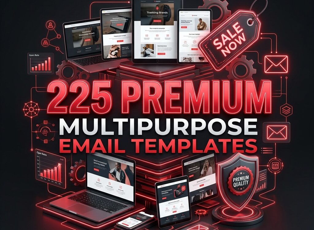 225 Premium Email Templates Multipurpose Sale Now