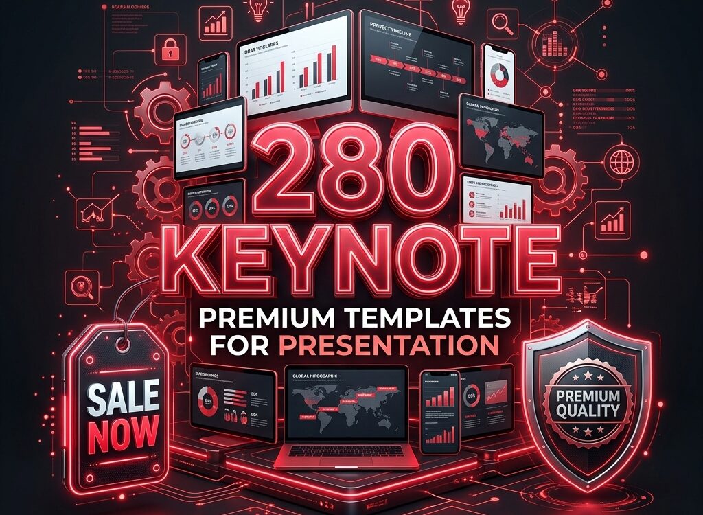 280 keynote Premium Templates For Presentation Sale Now
