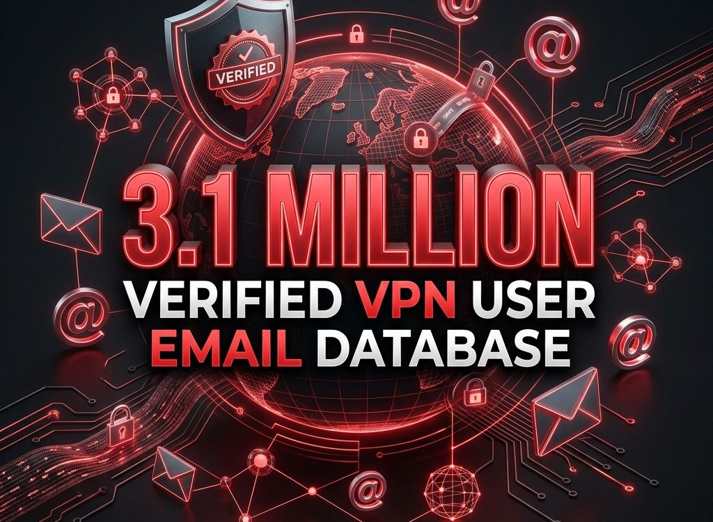 Buy VPN User Email List – 3.1 Million Verified VPN Users Email Database
