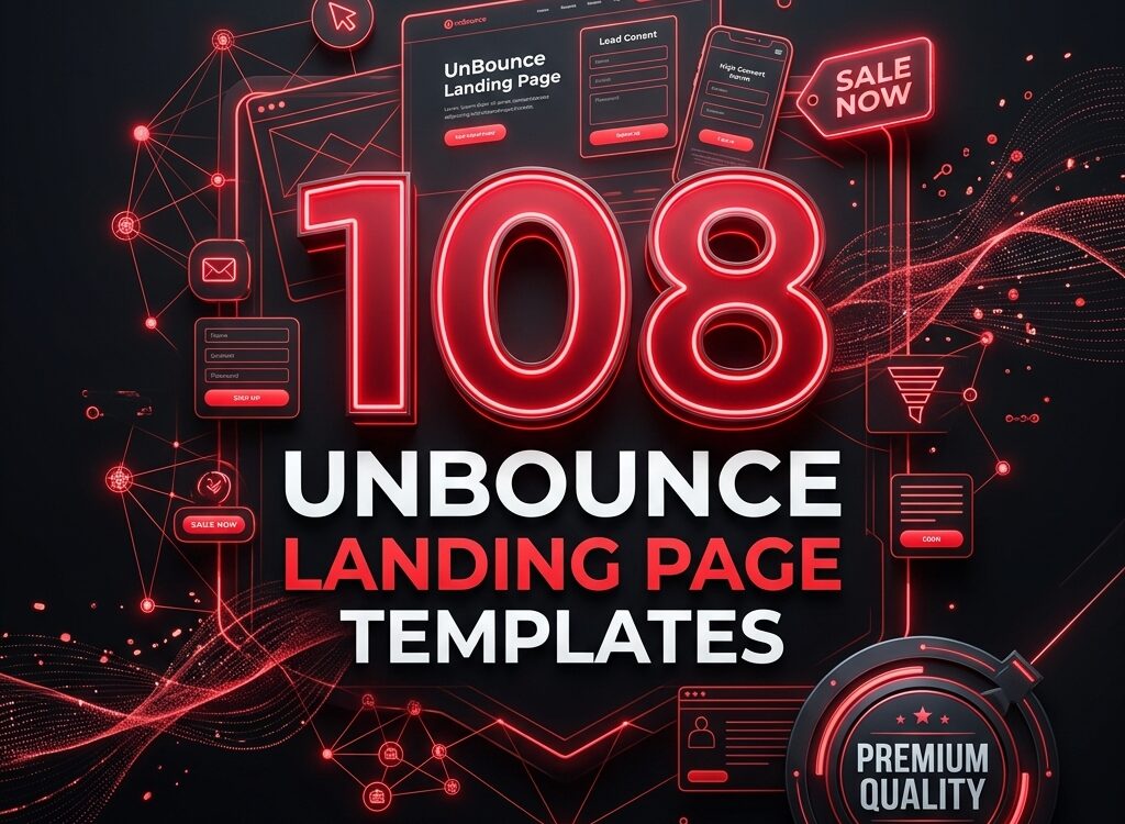 108 UnBounce Landing Page Templates Sale Now