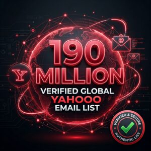 Buy Yahoo 190 Million Email Database – Verified Global Yahoo Email List