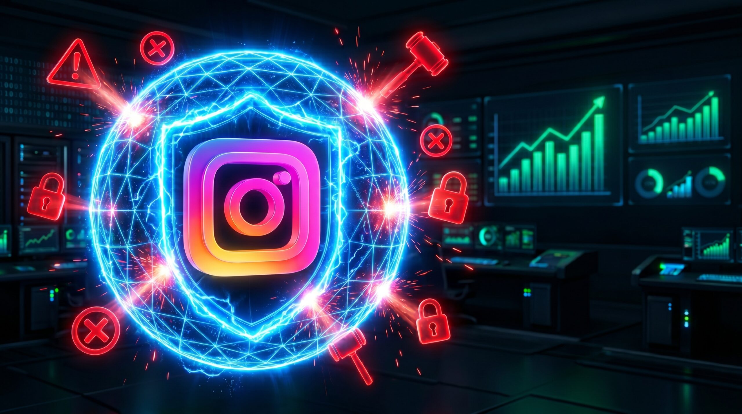 A digital marketer analyzing social media marketing growth charts to buy real Instagram followers safely.