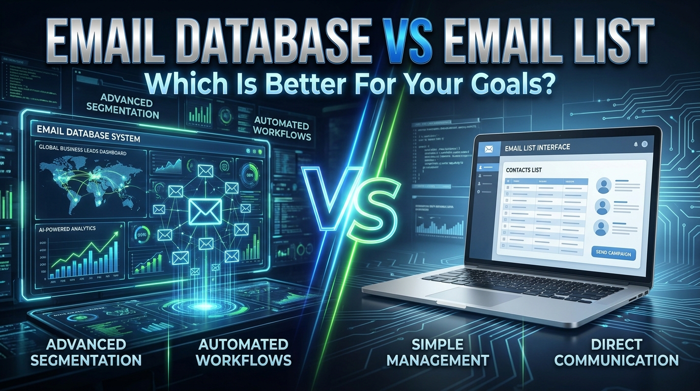 Email Database Vs Email List Difference: Which Is Better For Your Goals