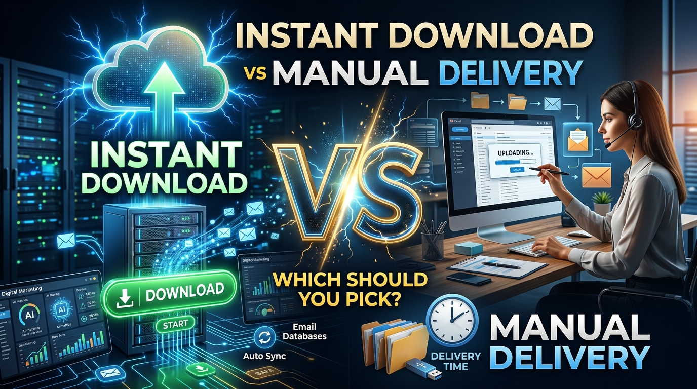 Email Database Instant Download Vs Manual Delivery: Which Should You Pick