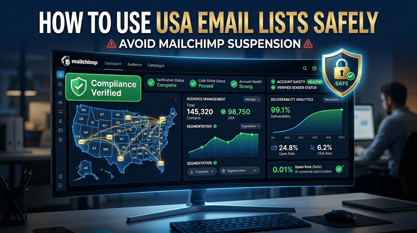 How To Use USA Email List In Mailchimp Safely Without Getting Suspended