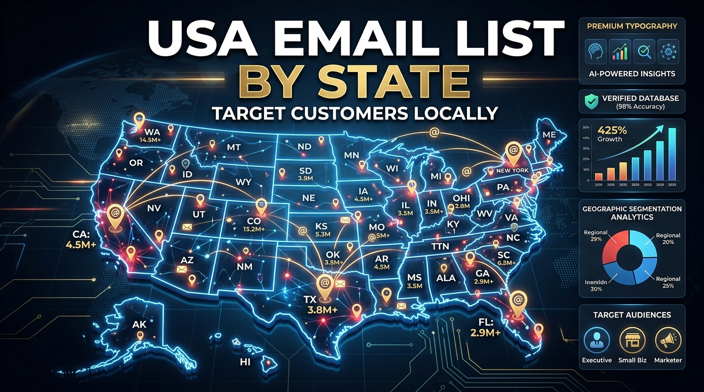 United States Email List By State: Target Your Ideal Customers Locally