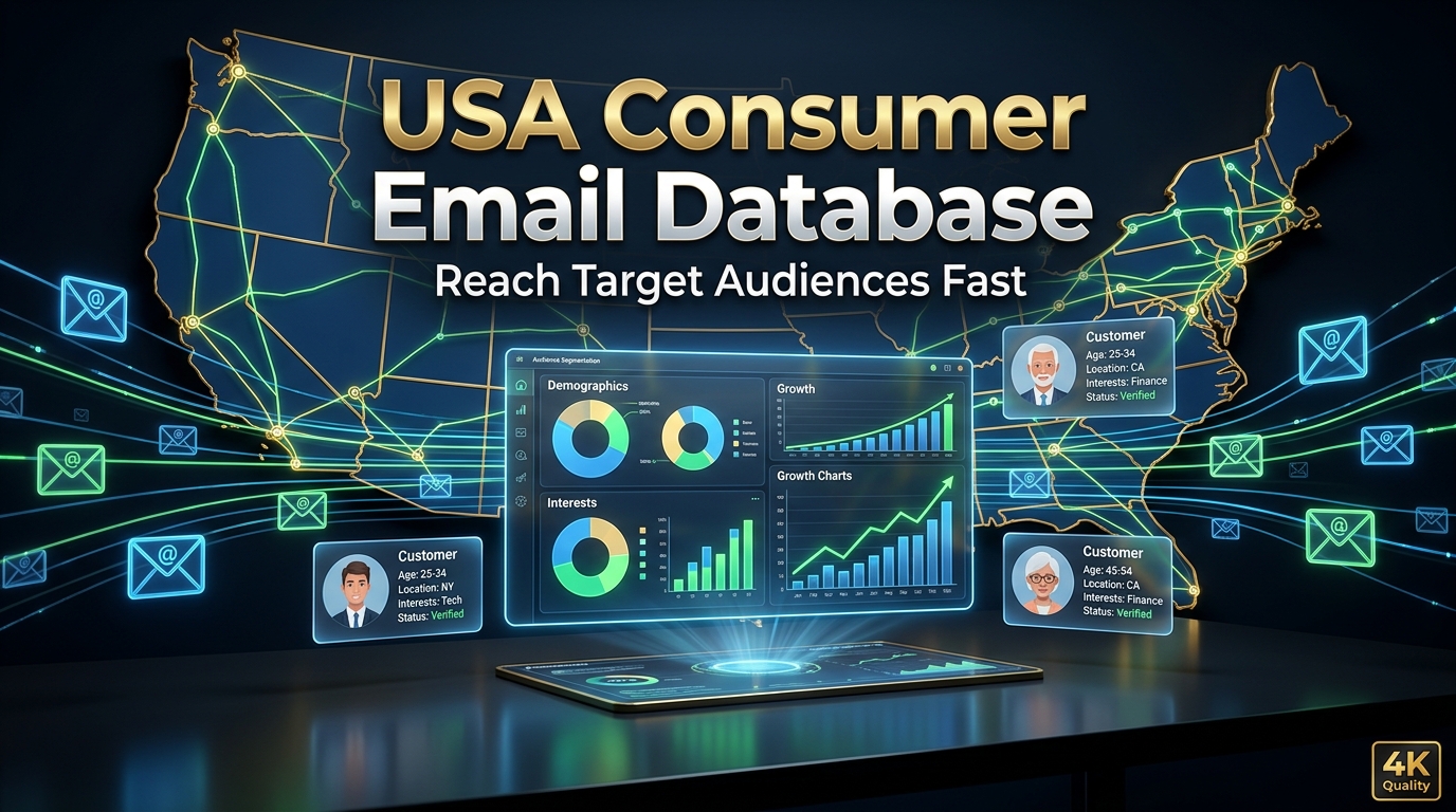 Premium USA Consumer Email Database For Sale: Reach Target Audiences Fast