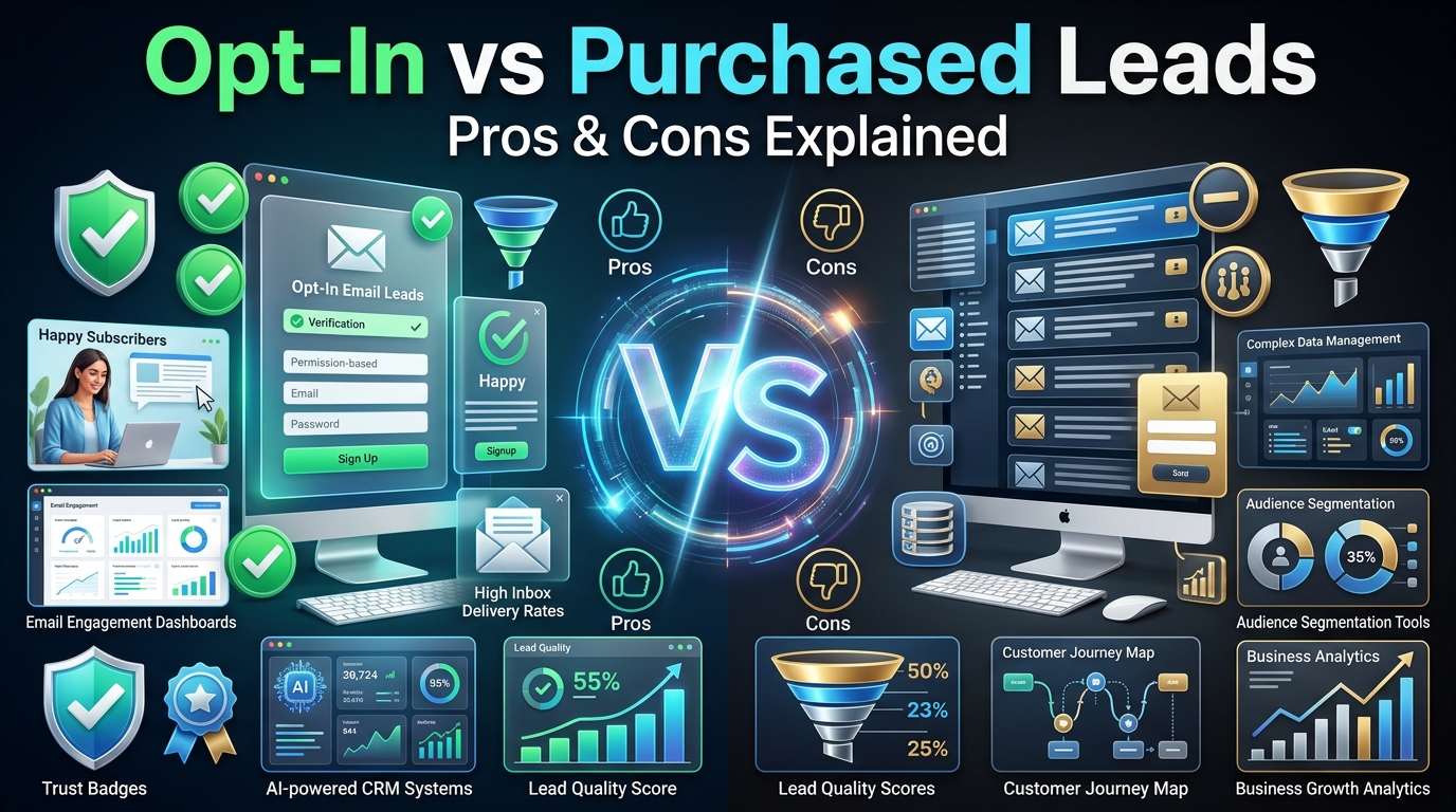 Opt-In vs Purchased Email Leads: Pros and Cons