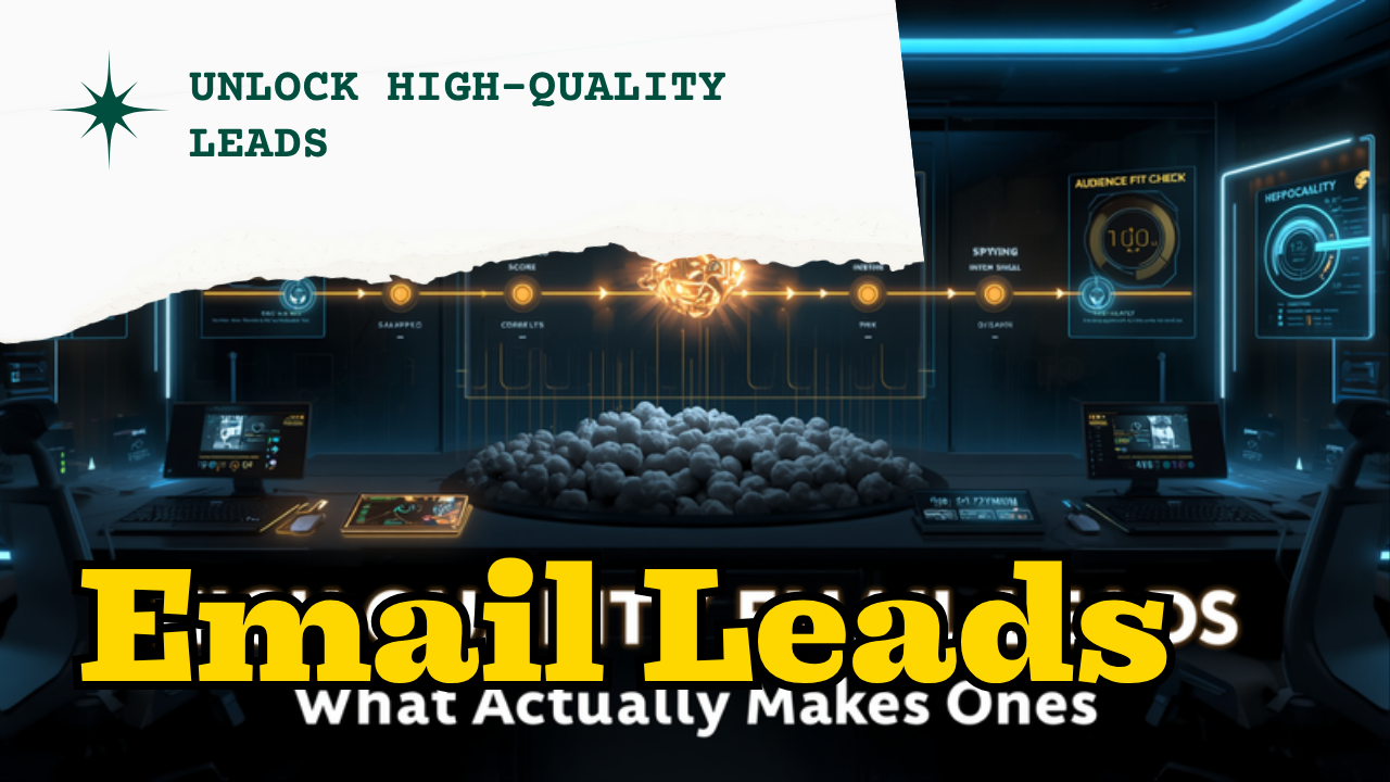 High quality email lead scoring dashboard grading leads by engagement, audience fit and buying intent